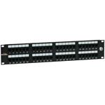 Solarix patch panel 48 x RJ45 CAT6 UTP, black, 2U