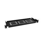 Solarix police 19" 1U 150mm ukládací plato BK úchyt na přední lišty UP-01-B