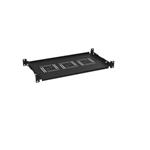 Solarix police 19" 1U 250mm pevná BK úchyt na přední i zadní lišty UP-12-B