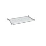 Solarix police 19" 1U 250mm pevná RAL 7035 úchyt na přední i zadní lišty UP-12-G