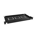 Solarix police 19" 1U 250mm ukládací plato BK úchyt na přední lišty UP-02-B