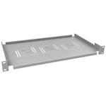 Solarix police 19" 1U 250mm ukládací plato RAL 7035 úchyt na přední lišty UP-02-G