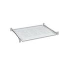 Solarix police 19" 1U 350mm pevná RAL 7035 úchyt na přední i zadní lišty UP-13-G