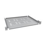 Solarix police 19" 1U 350mm ukládací plato RAL 7035 úchyt na přední lišty UP-03-G