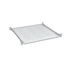Solarix Police 19" 1U 450mm pevná RAL 7035 úchyt na přední i zadní lišty UP-14-G