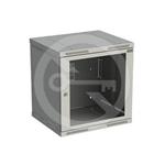 Solarix wall cabinet SENSA 12U 500mm, glass door, grey