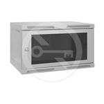 Solarix wall cabinet SENSA 15U 600mm, glass door, grey