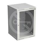 Solarix wall cabinet SENSA 18U 500mm, glass door, grey