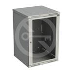 Solarix wall cabinet SENSA 18U 600mm, glass door, grey