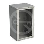 Solarix wall cabinet SENSA 21U 600mm, glass door, grey
