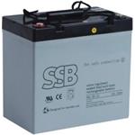 SSB AGM lead acid battery 12V 55Ah, lifetime 10-12 years, M6 connector