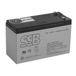 SSB AGM lead acid battery 12V 7,2Ah, lifetime 10-12 years, Faston 6,3mm