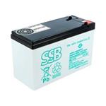 SSB AGM lead acid battery 12V 9Ah, lifetime 10-12 years, Faston 6,3mm