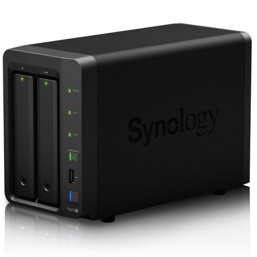 Synology NAS DS-214+, box for 2x SATA HDD, Dual Core 1,33 GHz, 1 GB RAM, 2x GLAN, 2x USB3.0, 1x USB2.0, 1x eSATA , SD