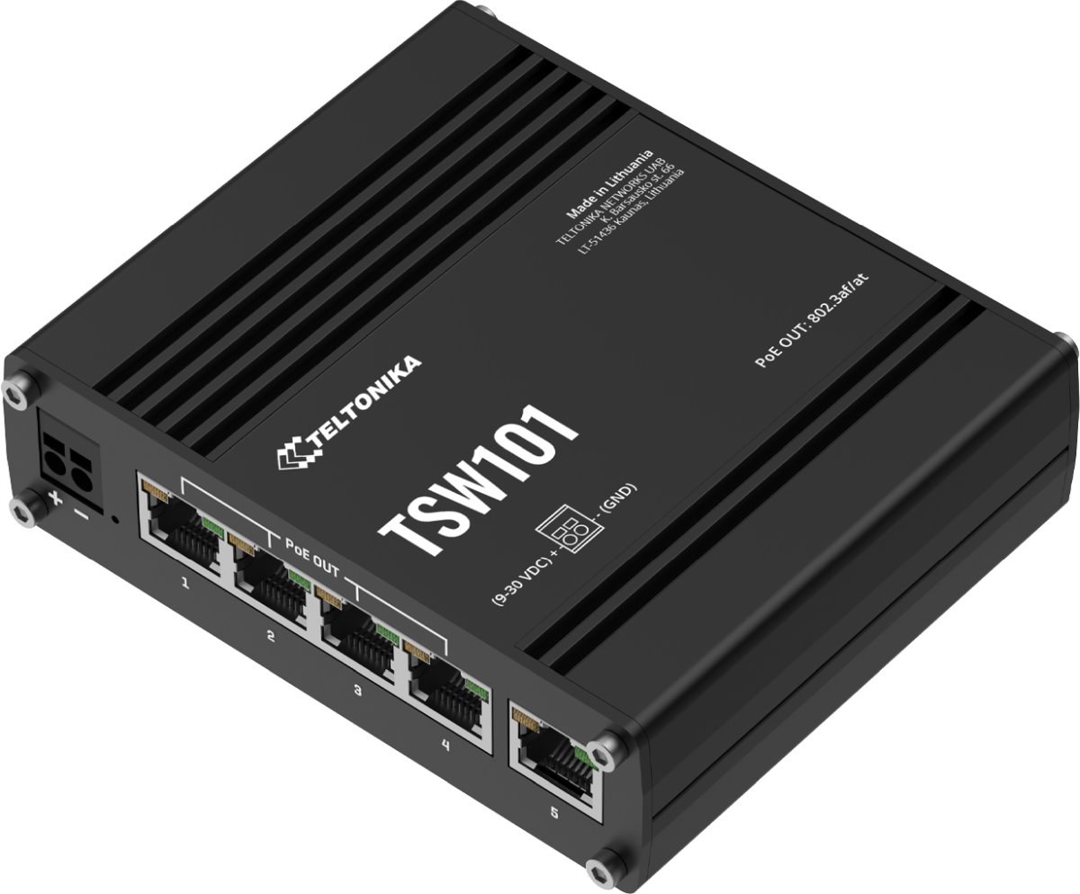 Teltonika TSW101 Industrial PoE Unmanaged Switch