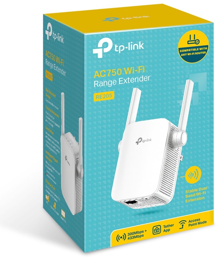 Tree Perpetual Institute TP-Link RE205 - AC750 Wi-Fi Range Extender | Discomp - networking solutions