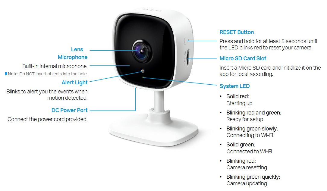 TP-Link Tapo C100 - Home security WiFi camera, 2MP