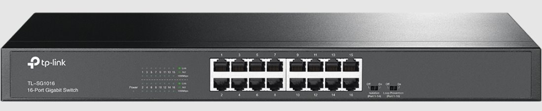 TP-Link 16-Port 10//100//1000Mbps Gigabit Ethernet Rackmount Switch TL-SG1016