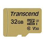 Transcend 32GB microSDHC 500S UHS-I U3 V30 (Class 10) MLC paměťová karta (s adaptérem), 95MB/s R, 60