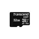 Transcend 32GB microSDHC430T UHS-I U1 (Class 10) V10 A1 3K P/E paměťová karta, 100MB/s R, 70MB/s W,