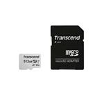 Transcend 512GB microSDXC 300S UHS-I U3 V30 A1 (Class 10) paměťová karta (s adaptérem), 95MB/s R, 40