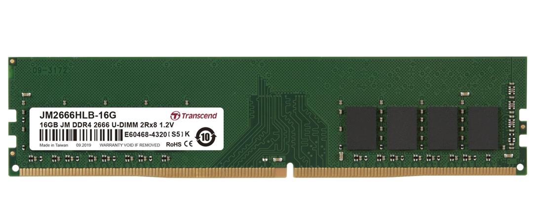 Transcend paměť 16GB DDR4 2666 U-DIMM (JetRam) 2Rx8 CL19 Discomp