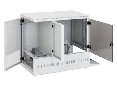 Triton 19 Rozvadec 12u 400mm 3 Sekce 6u 12u 2u 900x400mm