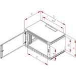 Triton Rack 19 &quot;piece 9U / 400 mm metal door, gray