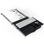 TRITON Retractable / rotary shelf for keyboard and mouse, black