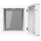 Ubiquiti Two-section 12U Rack Cabinet, Wall mount, 700mm, glass door