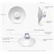 Ubiquiti UISP-Dish-Mini parabolic antenna, 26dBi, 5-7GHz