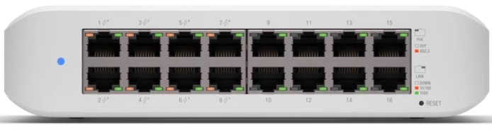 Ubiquiti UniFi Switch Lite 8 PoE | 8-Port Gigabit Switch with 4 PoE+  802.3at Ports (USW-Lite-8-PoE),White