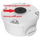 UNV Fixed bullet junction box - TR-JB05-B-IN for IPC21XX series with circular base (Extra back outlet) - Bazar