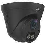 UNV IP turret camera - IPC3614LE-ADF28KC-WL-BLACK, 4MP, 2.8mm, IR + LED, Speaker, EasyStar, Black