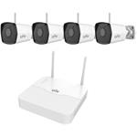 UNV IP WiFi KIT, NVR NVR301-04LS3-W + 4x IP bullet camera IPC2122LB-AF28WK-G-White, 2MP