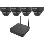 UNV IP WiFi KIT, NVR NVR301-04LS3-W + 4x IP dome camera IPC322LB-AF28WK-G-BLACK, 2MP
