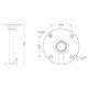 UNV TR-CM24-IN - Dome camera Indoor pendent mount, 223mm