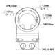 UNV wall mount - TR-JB07/WM03-A-IN - for dome IPC32x, IPC814x with extra back outlet