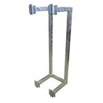 Wall-mount lattice tower mast holder 100cm double, distance from wall 60cm