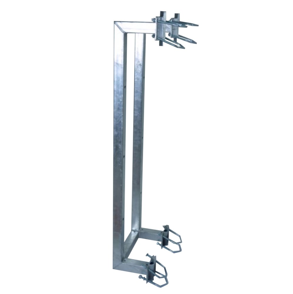 Wall-mount lattice tower mast holder 130cm double, distance from wall 20cm