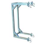 Wall-mount lattice tower mast holder 130cm double, distance from wall 60cm